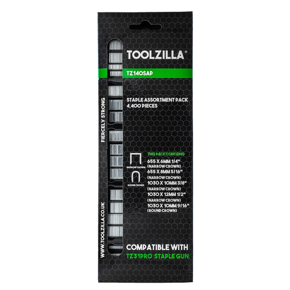 Staple Assortment Pack 4,400 Pieces-TOOLZILLA-G-Rack US